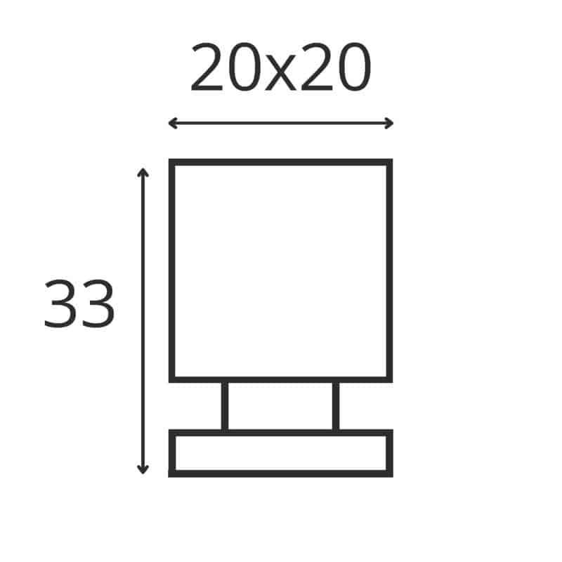 Bouton de meuble cubique en inox – Image 2